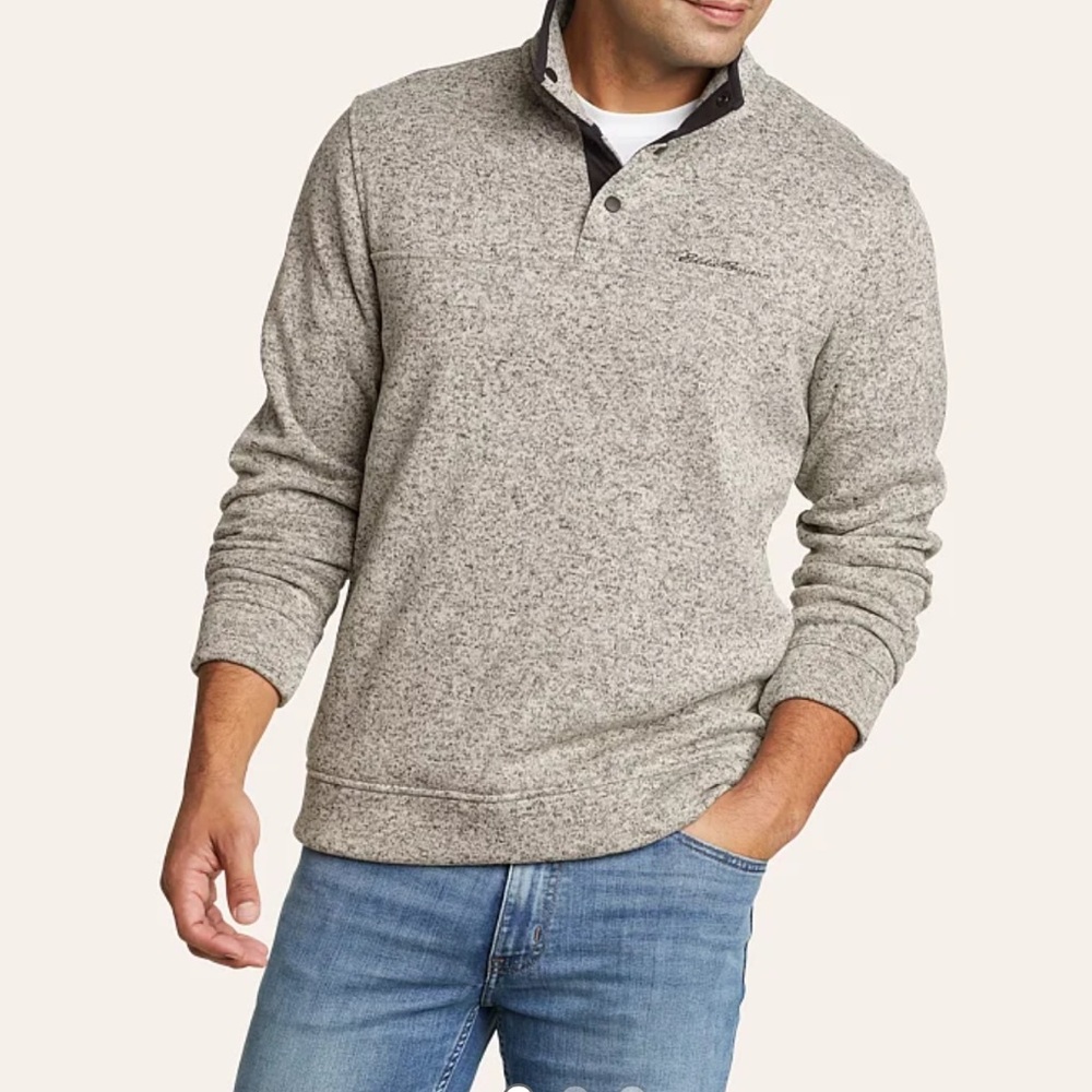 Eddie Bauer Men’s Radiator Fleece Snap-Front Pullover Size XXL